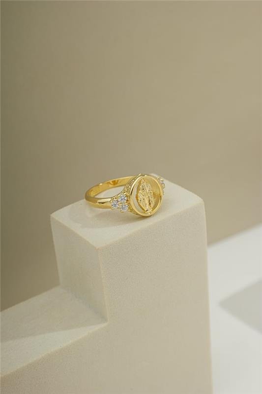 ANEL DE NOSSA SENHORA COM DETALHES EM MICROZIRCÔNIAS