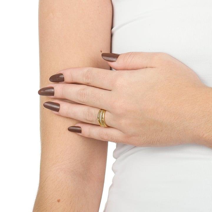 ANEL COM FILEIRA DE MICROZIRCÔNIAS