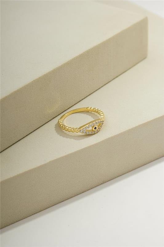 ANEL COM OLHO GREGO DE MICROZIRCÔNIAS