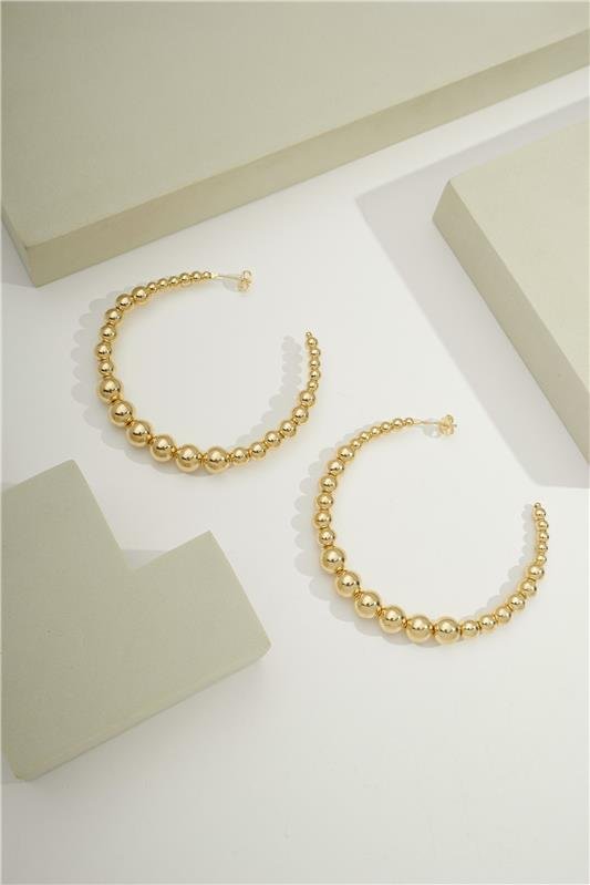 ARGOLA DE 7CM COM BOLINHAS DE 7MM