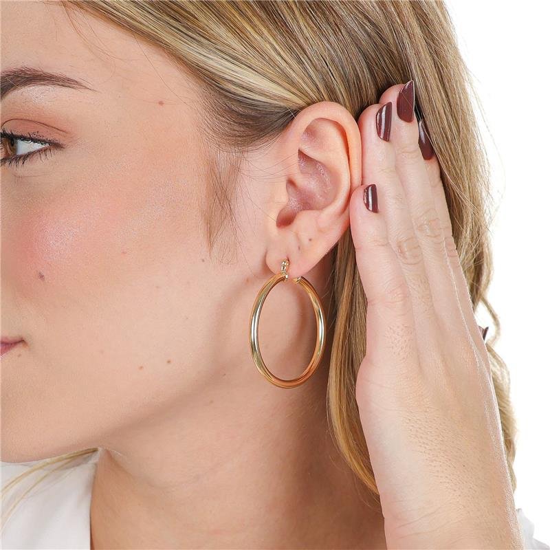 ARGOLA 4CM DE TUBO 2MM COM FECHO ITALIANO