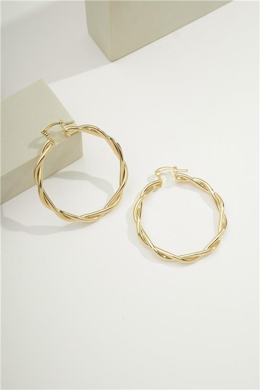 ARGOLA DE 4CM DE FIO TORCIDO DE 4MM