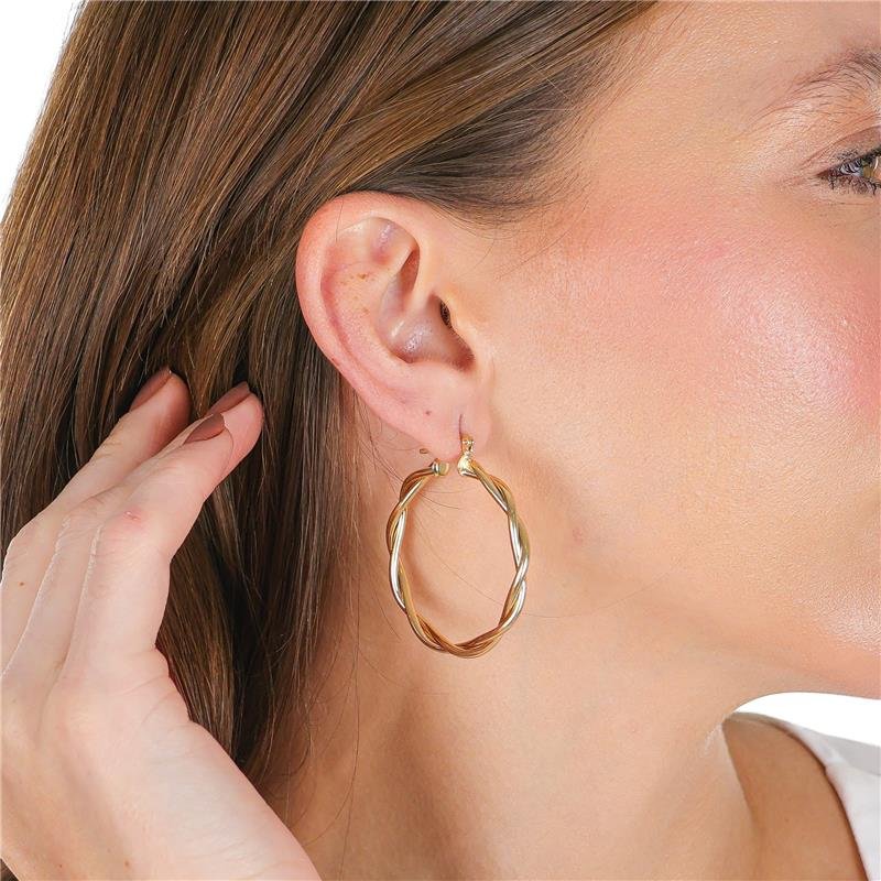 ARGOLA DE 4CM DE FIO TORCIDO DE 4MM