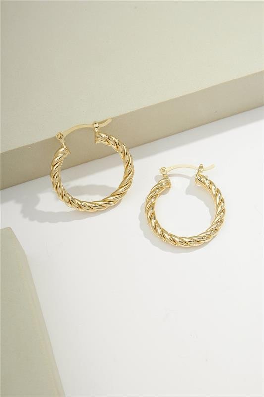 ARGOLA DE 3CM DE TUBO TORCIDO DE 4MM