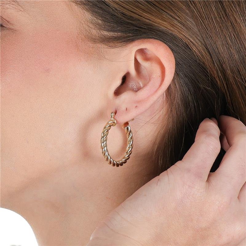 ARGOLA DE 3CM DE TUBO TORCIDO DE 4MM