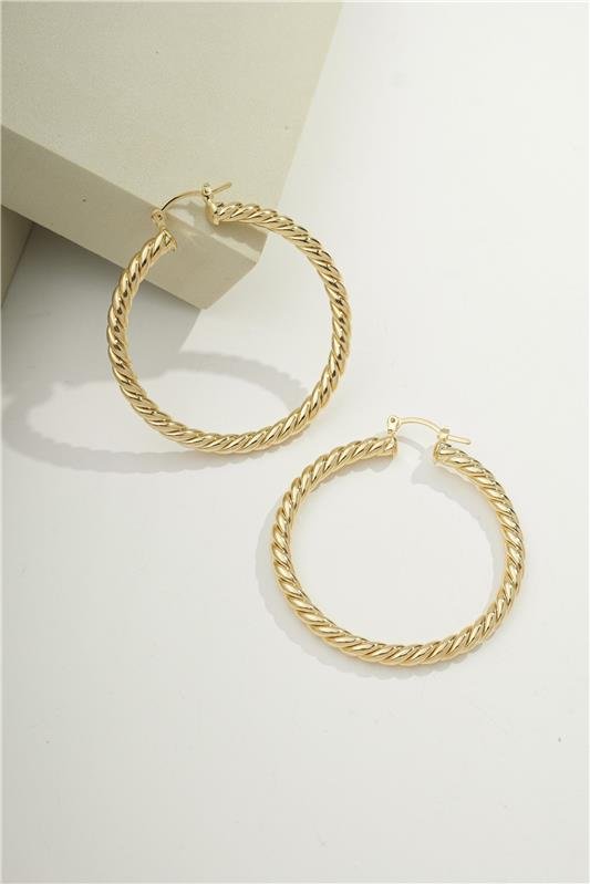 ARGOLA DE 4,8CM DE FIO TORCIDO DE 3MM