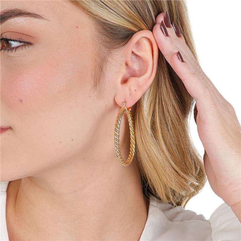 ARGOLA DE 4,8CM DE FIO TORCIDO DE 3MM