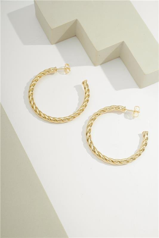 ARGOLA DE 4,5CM DE TUBO TORCIDO DE 4MM