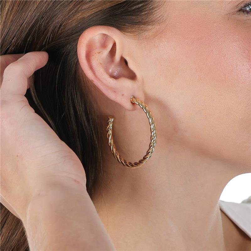 ARGOLA DE 4,5CM DE TUBO TORCIDO DE 4MM