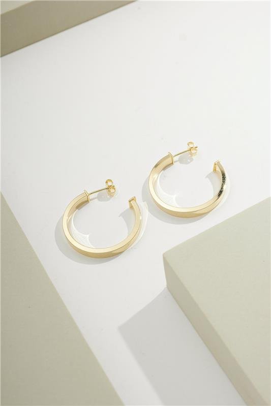 ARGOLA 3,0 CM DE TUBO ACHATADO DE 4MM - BRB-00238