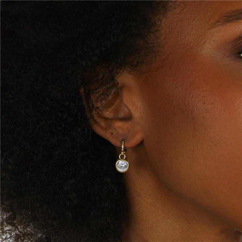 ARGOLA 1CM COM ZIRCÔNIA DE 8MM - 002-00244