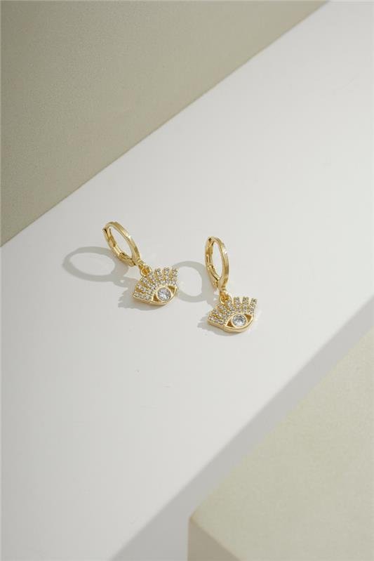 ARGOLA 1CM COM OLHO DE MICROZIRCÔNIAS