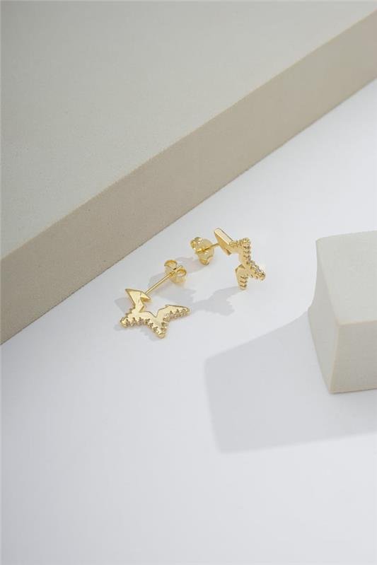 BRINCO 1,5CM DE ESTRELA COM ZIRCÔNIAS