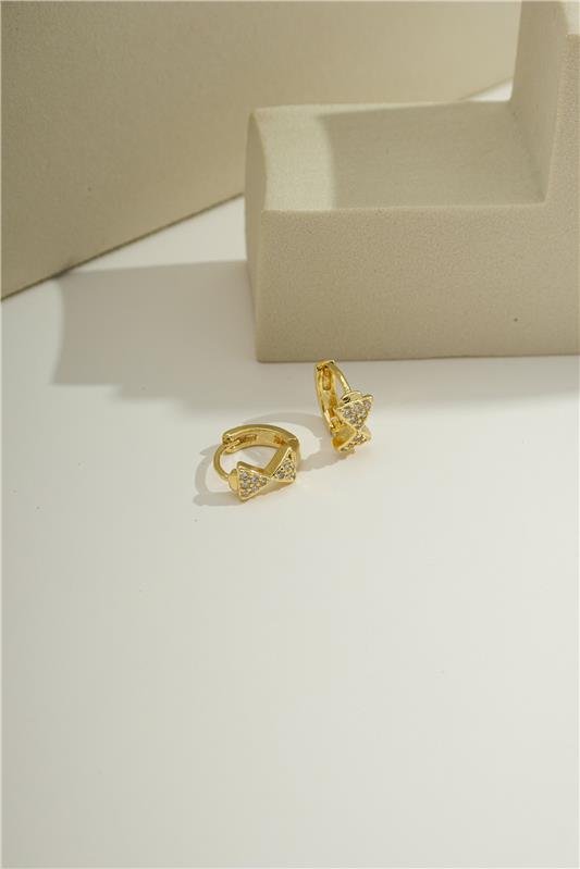 ARGOLA 1CM COM LAÇO DE ZIRCÔNIAS E FECHO CLICK