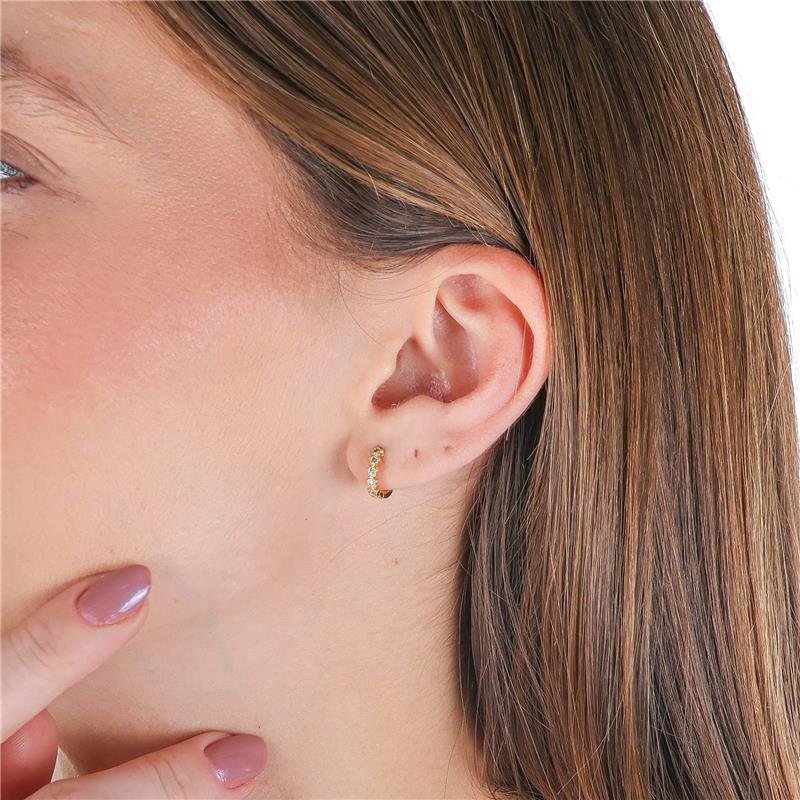 ARGOLA COM ESTRELINHAS E ZIRCONIAS