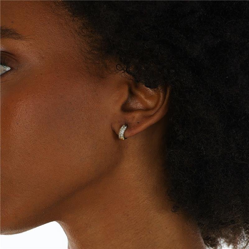 ARGOLA 1CM COM MICROZIRCÔNIAS E FECHO CLICK