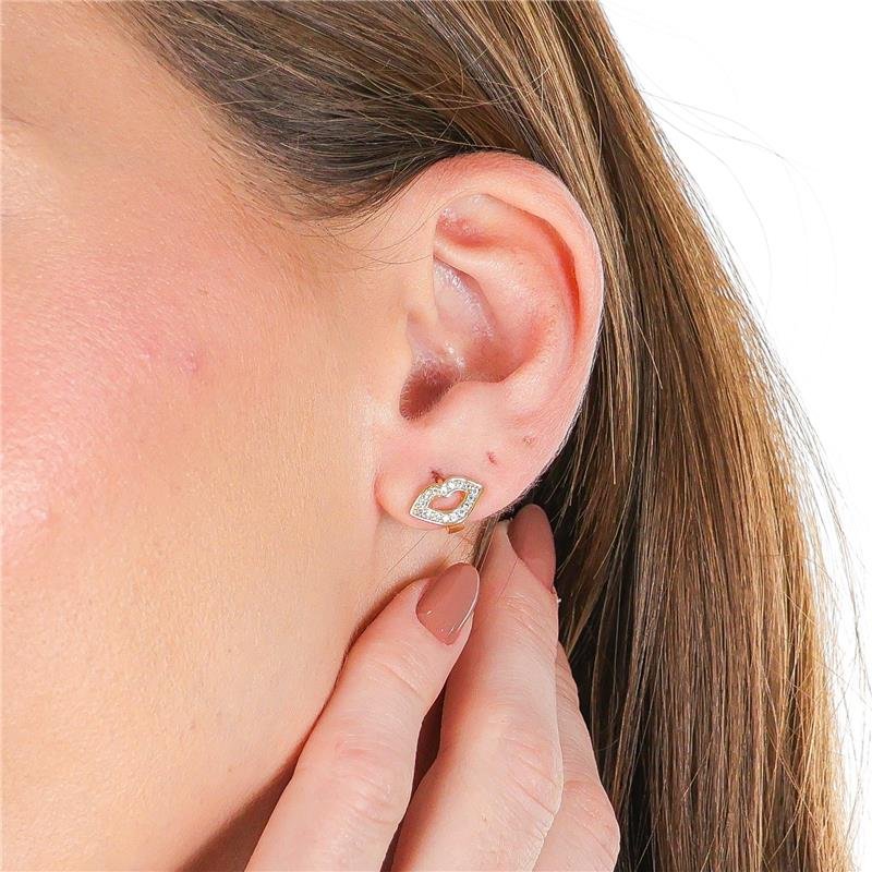 ARGOLA 0,8CM COM BOCA EM MICROZIRCÔNIAS E FECHO CLICK