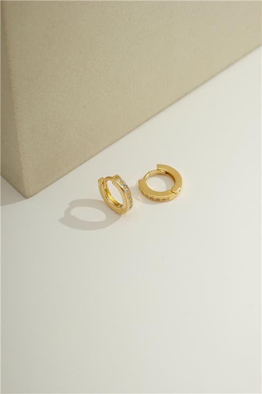 ARGOLA COM 1 FILEIRA DE MICROZIRCÔNIAS 2 X 12 MM