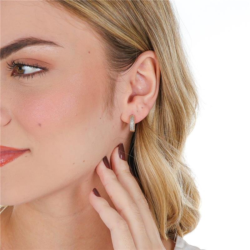 ARGOLA COM 3 FILEIRAS DE MICROZIRCÔNIAS