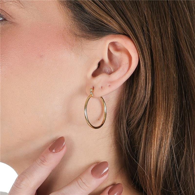 ARGOLA 3CM DE TUBO DE 2MM COM FECHO ITALIANO