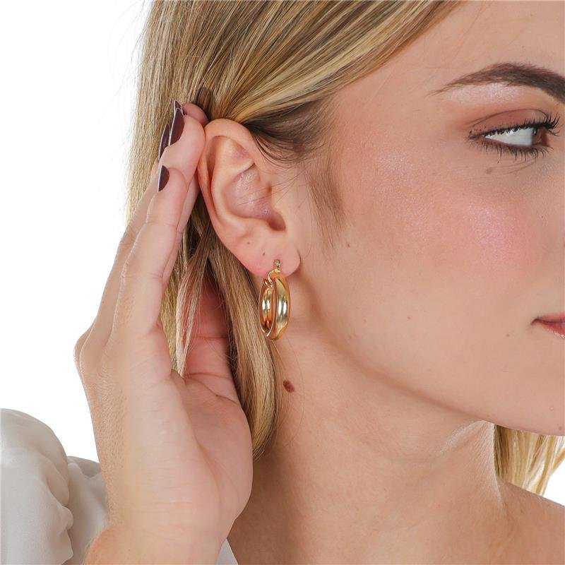 ARGOLA 2,5CM DE TUBO TRADICIONAL DE 5MM COM FECHO ITALIANO