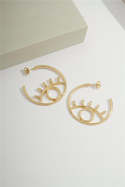 ARGOLA 3,5CM DE ARO 2MM COM OLHO GREGO