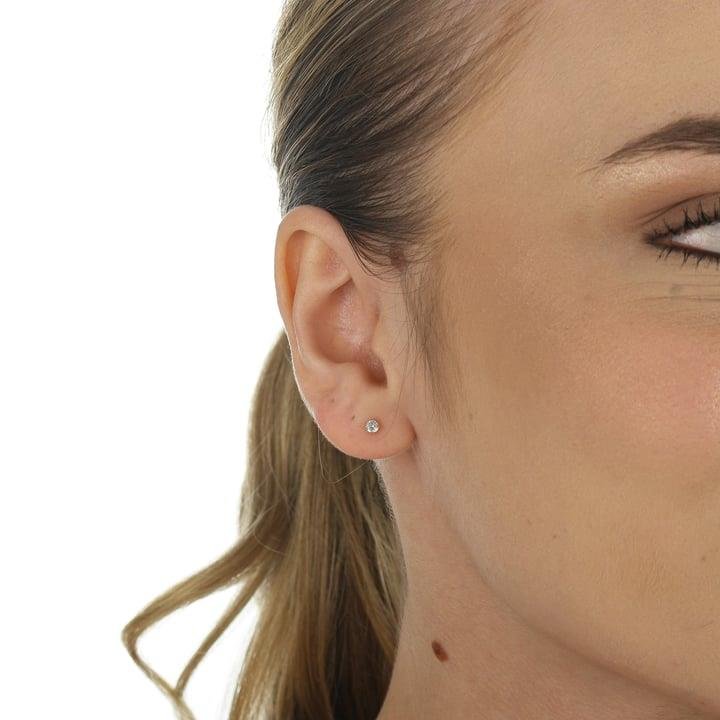 BRINCO PONTO DE LUZ COM ZIRCÔNIA 3MM