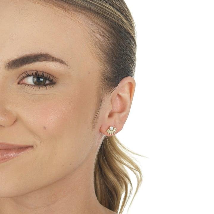 BRINCO 0,9CM DE LEQUE COM ZIRCÔNIA DE 2MM