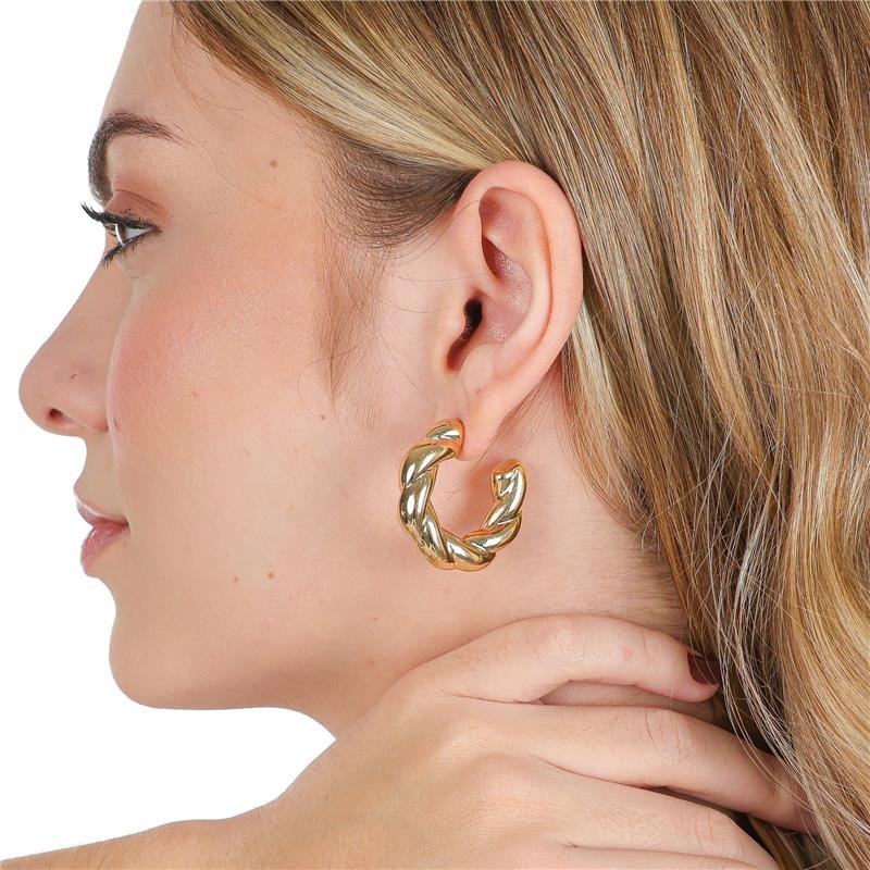 ARGOLA TORCIDA 8 MM COM 3,3 CM