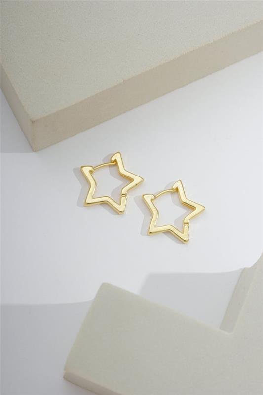 ARGOLA 1,7CM DE ESTRELA COM FECHO CLICK