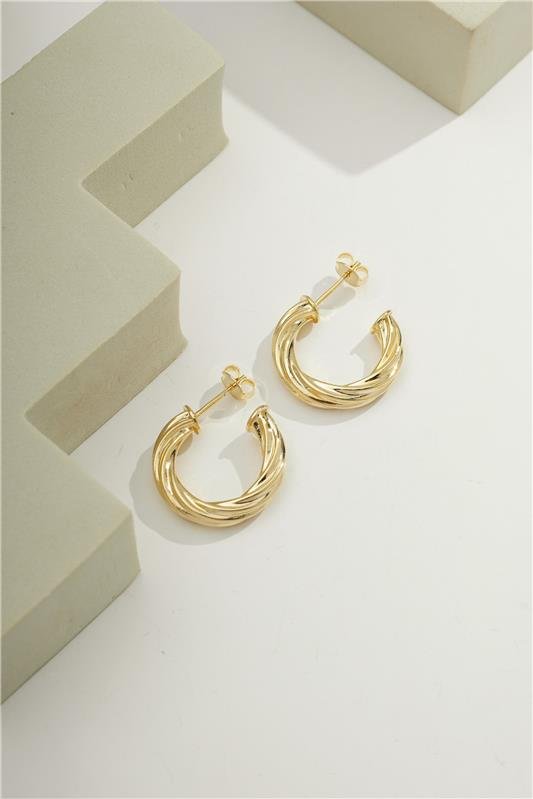 ARGOLA 2CM COM TUBO TORCIDO DE 4MM