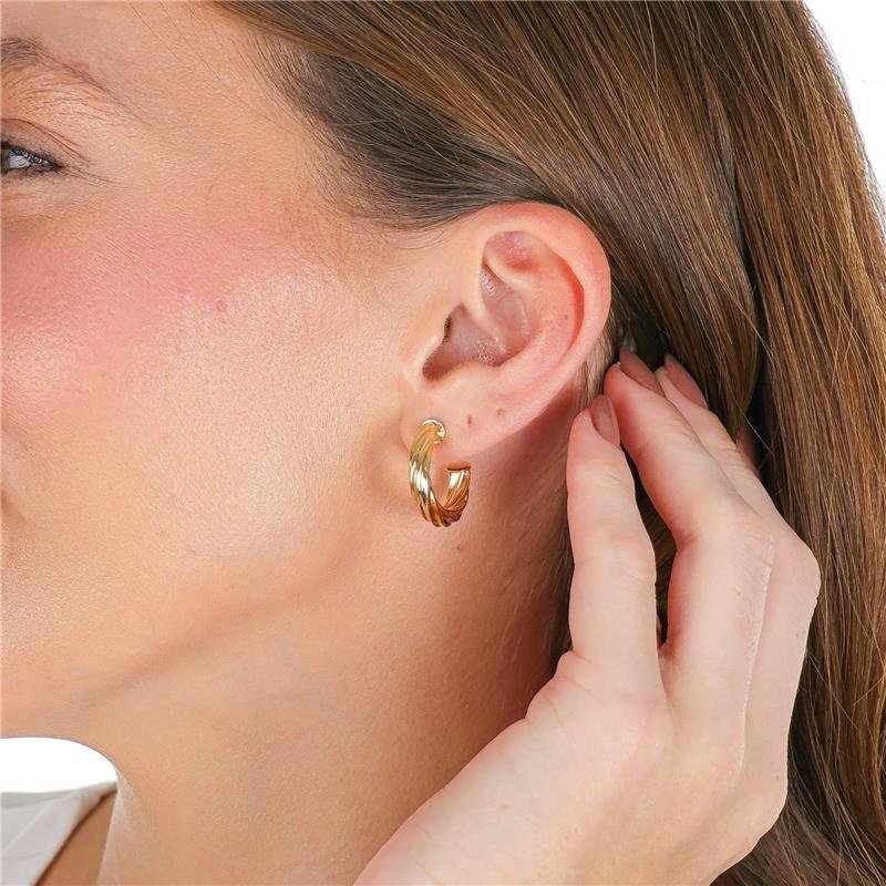 ARGOLA 2CM COM TUBO TORCIDO DE 4MM