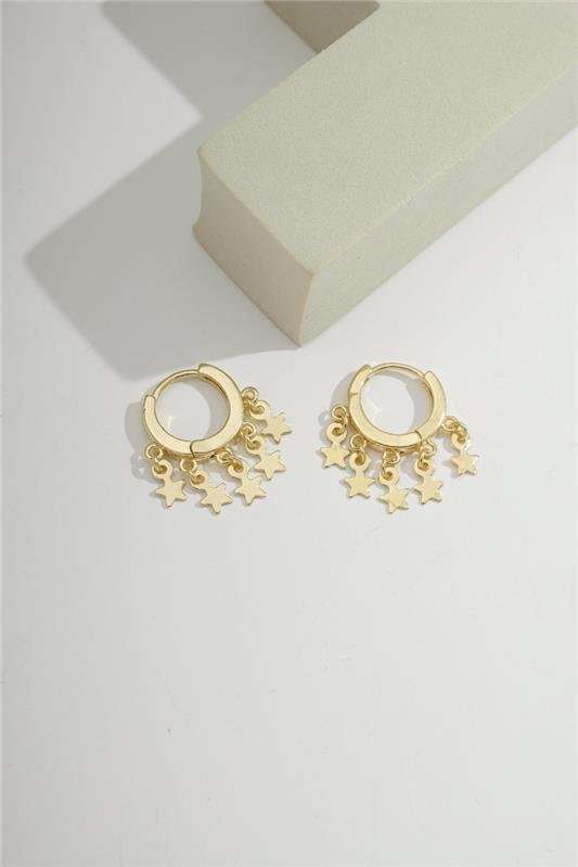 BRINCO ARGOLINHA 1,3CM COM ESTRELINHAS