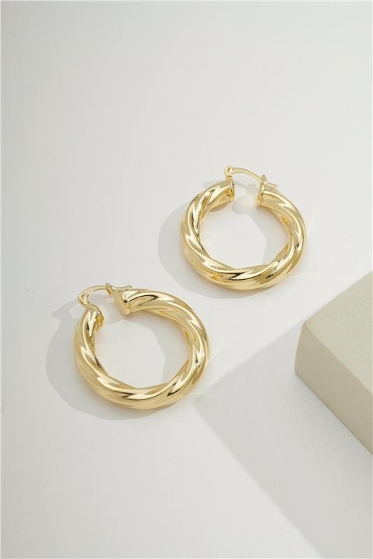 ARGOLA 3,6CM DE ARO 5MM TORCIDO FECHO ITALIANO