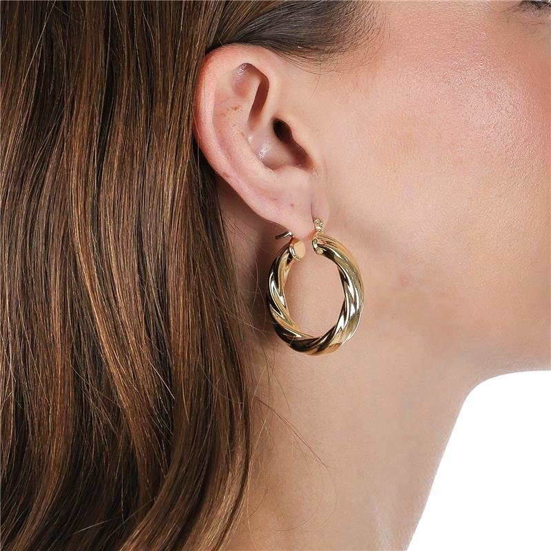 ARGOLA 3,6CM DE ARO 5MM TORCIDO FECHO ITALIANO