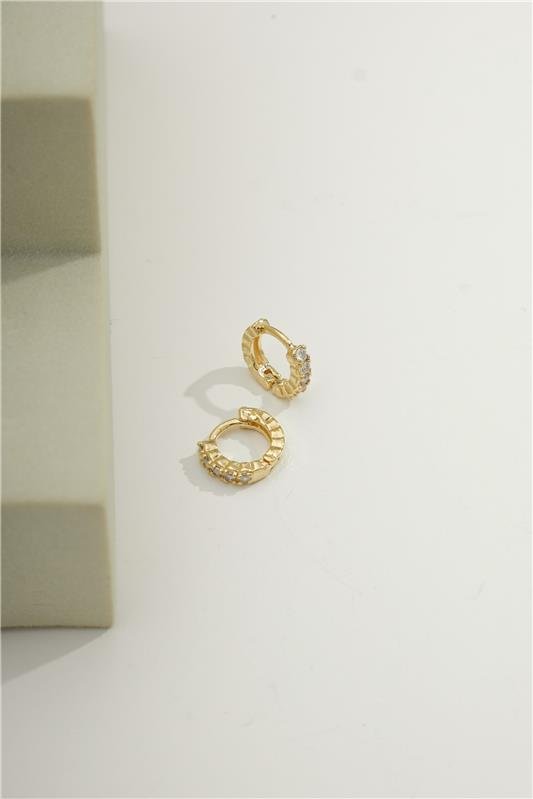 ARGOLA 1CM COM ZIRCÔNIAS