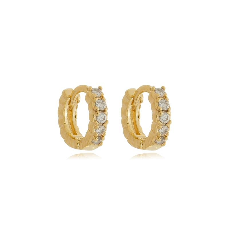 ARGOLA 1CM COM ZIRCÔNIAS