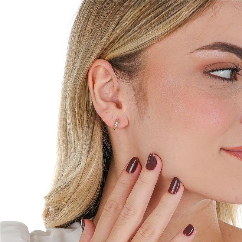 ARGOLA 1CM COM ZIRCÔNIAS