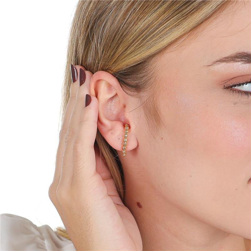 BRINCO 2,5CM DE BOLINHAS DE 2MM EM FORMATO EARHOOK