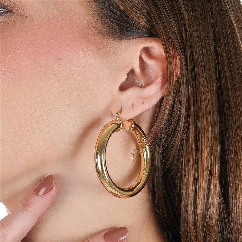 ARGOLA DE 6CM DE TUBO DE 7MM COM FECHO ITALIANO