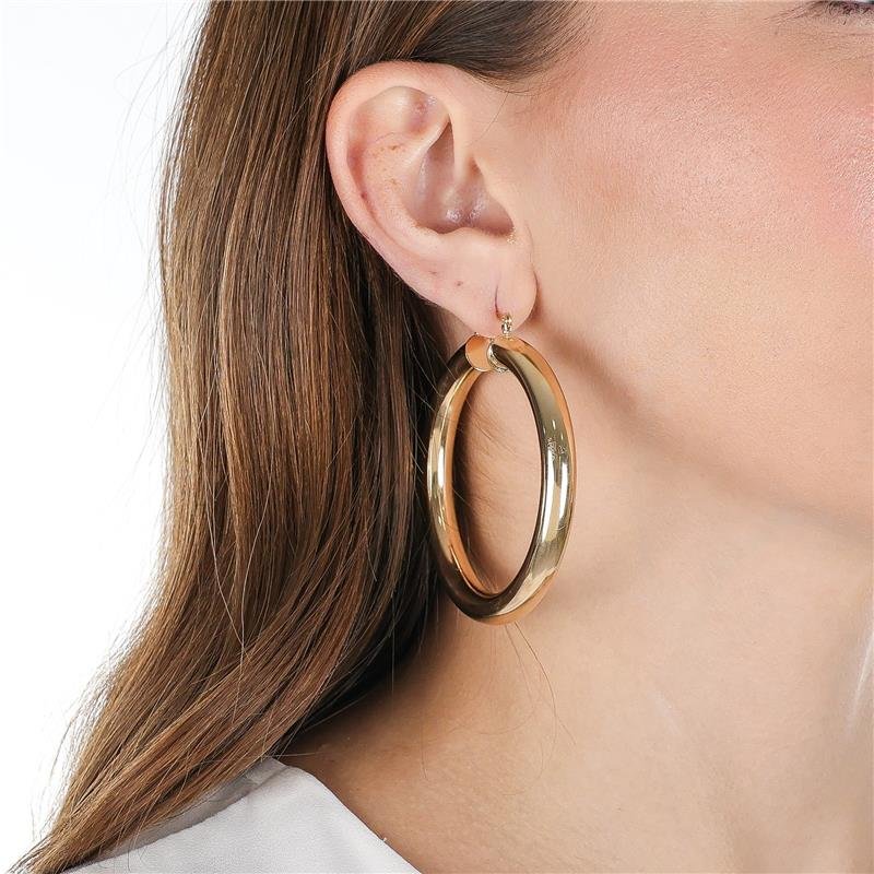 ARGOLA DE 6CM DE TUBO DE 6MM COM FECHO ITALIANO