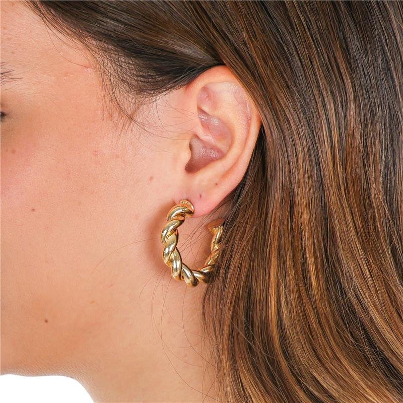 ARGOLA DE 3,5CM DE TUBO DE 7MM TORCIDO