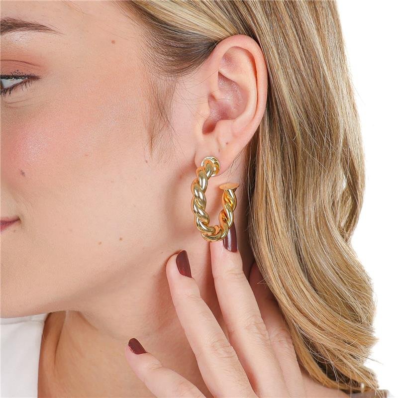 ARGOLA DE 4CM DE TUBO DE 8MM TORCIDO - BRB-01023