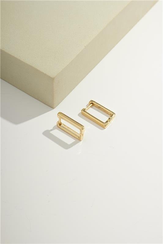 BRINCO 1,3CM RETANGULAR COM HASTE DE 2MM E FECHO CLICK - 002-01091