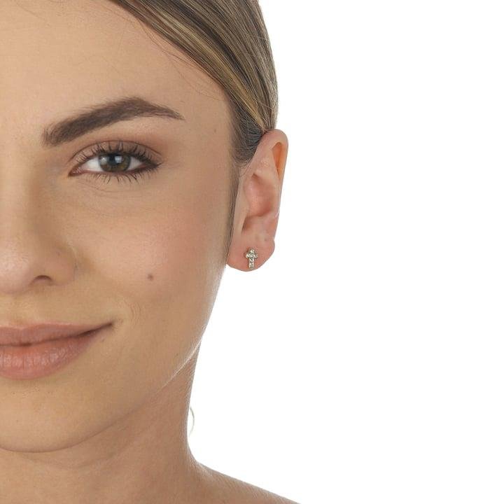 BRINCO 0,8CM DE CRUZ DE ZIRCÔNIAS