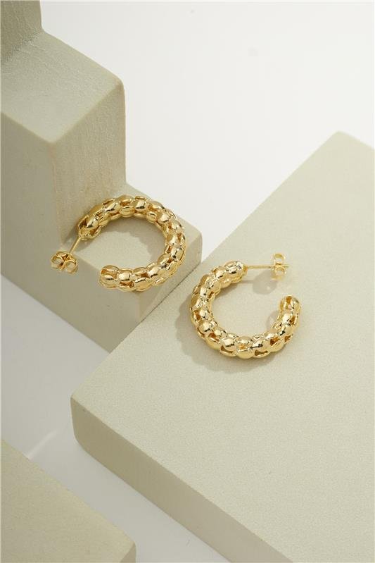 ARGOLA 2,5CM DE BOLINHAS UNIDAS DE 5MM