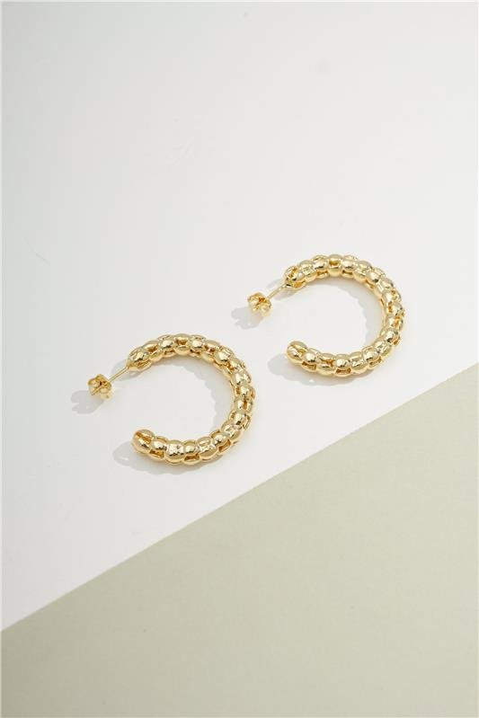 ARGOLA 3CM DE BOLINHAS UNIDAS DE 5MM