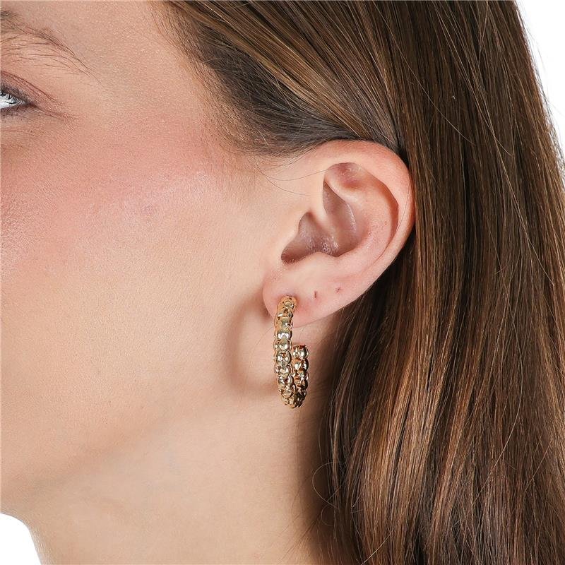 ARGOLA 3CM DE BOLINHAS UNIDAS DE 5MM