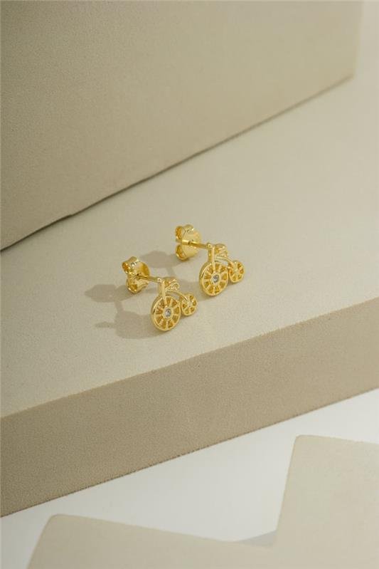 BRINCO 1CM DE BICICLETA COM ZIRCÔNIA
