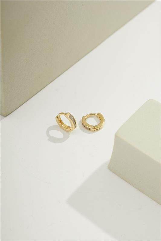 ARGOLA 1CM COM MICROZIRCÔNIAS